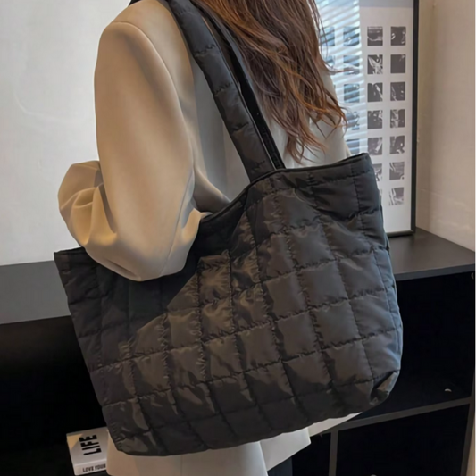 Quilted Puffer Tote Bag